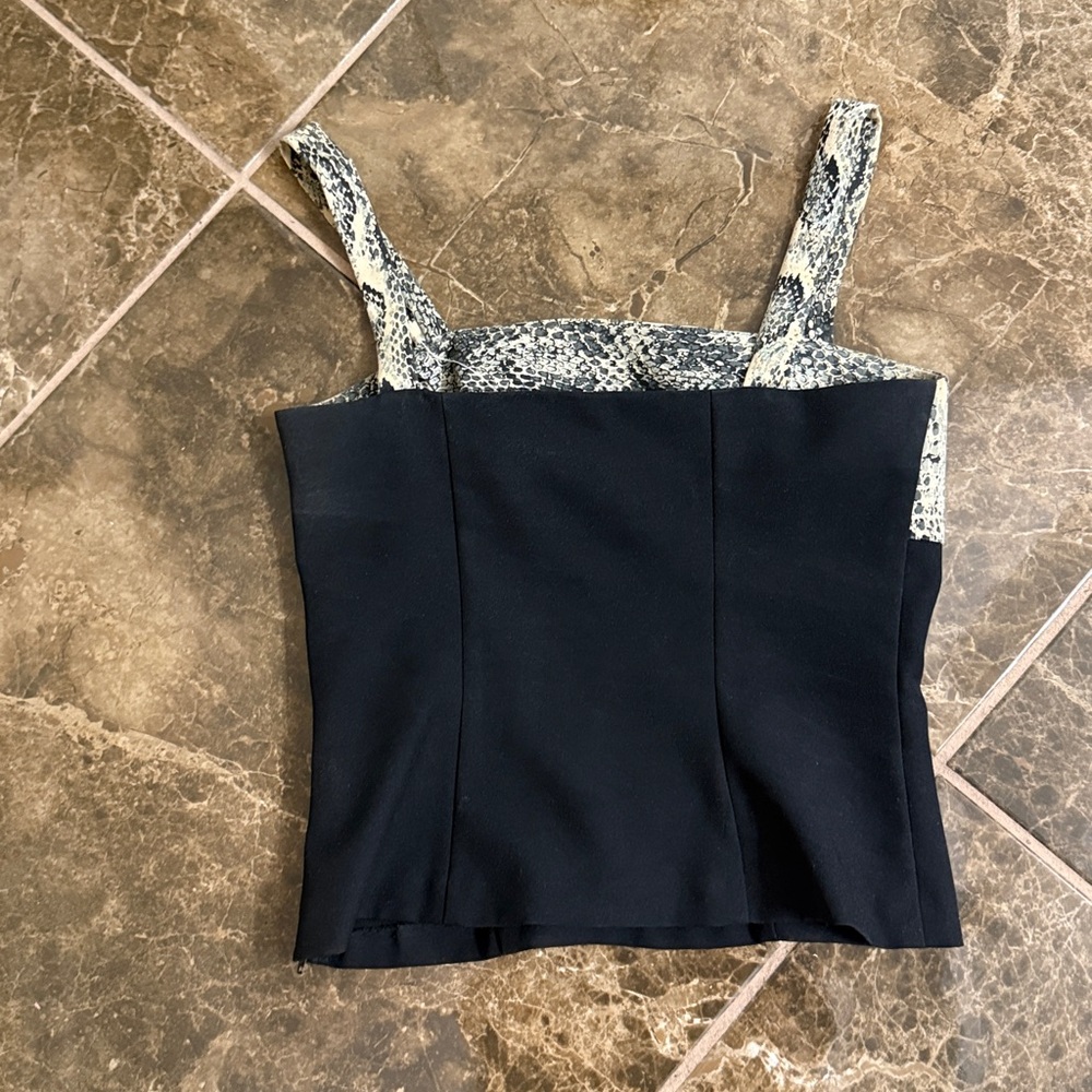 Black Jacket with Patterned Collar - image 4